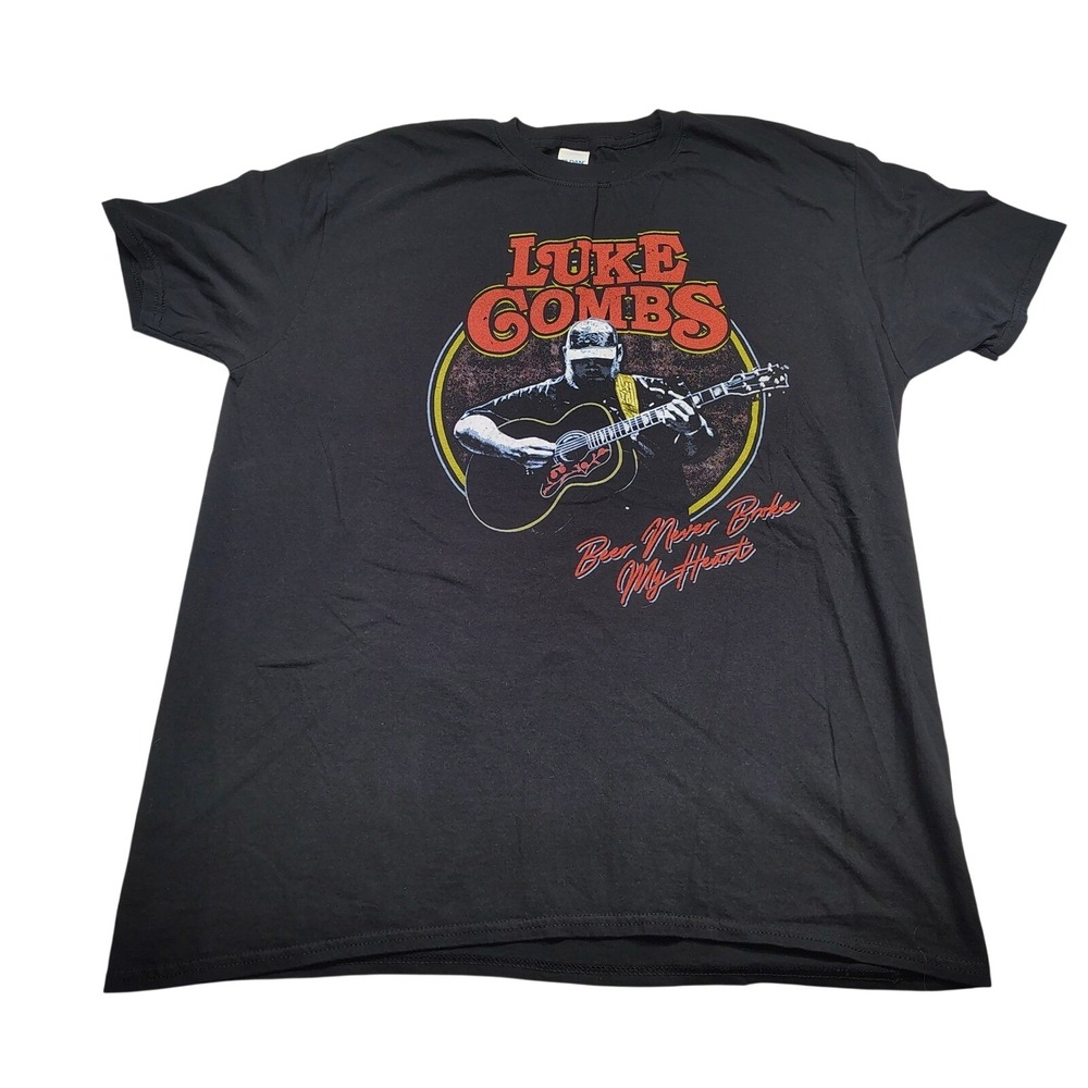 Luke Combs Beer‎ Never Broke My Heart Tour 2019 T-Shirt XL Gildan Softstyle Y2K